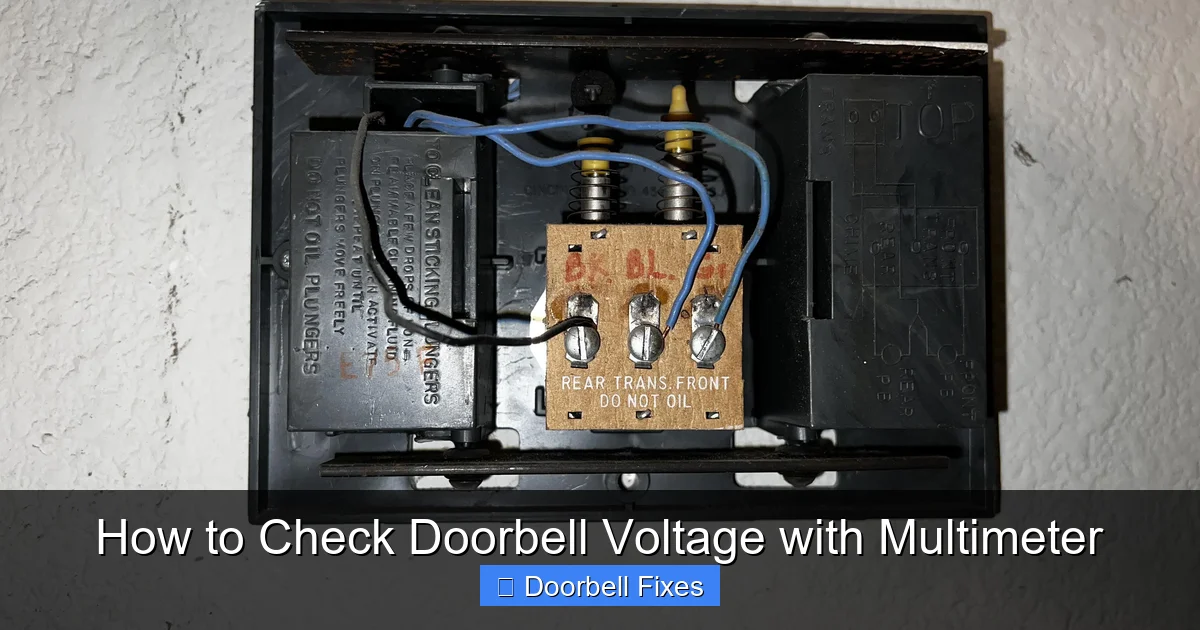 How to Check Doorbell Voltage with Multimeter