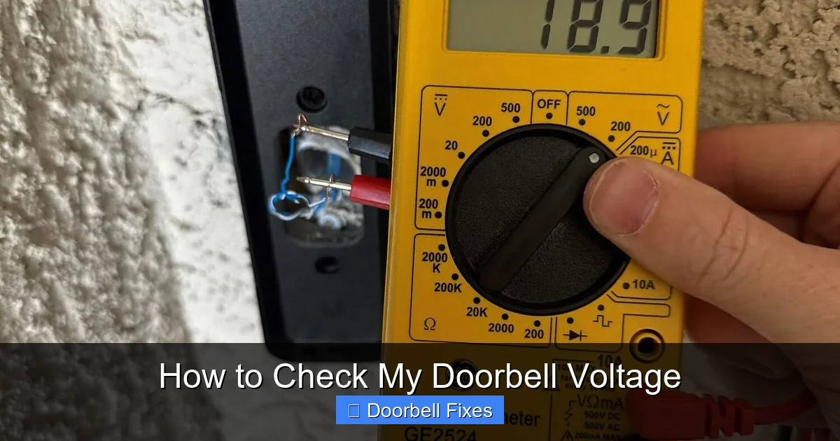 How to Check My Doorbell Voltage