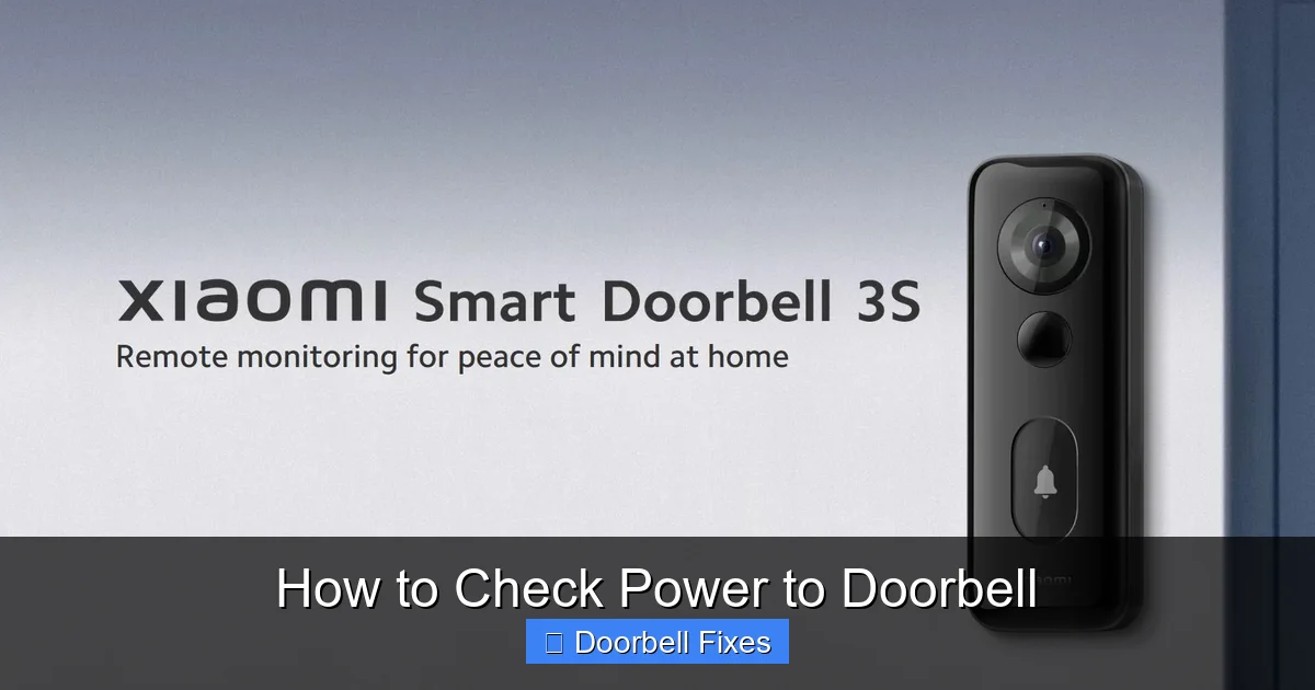 How to Check Power to Doorbell