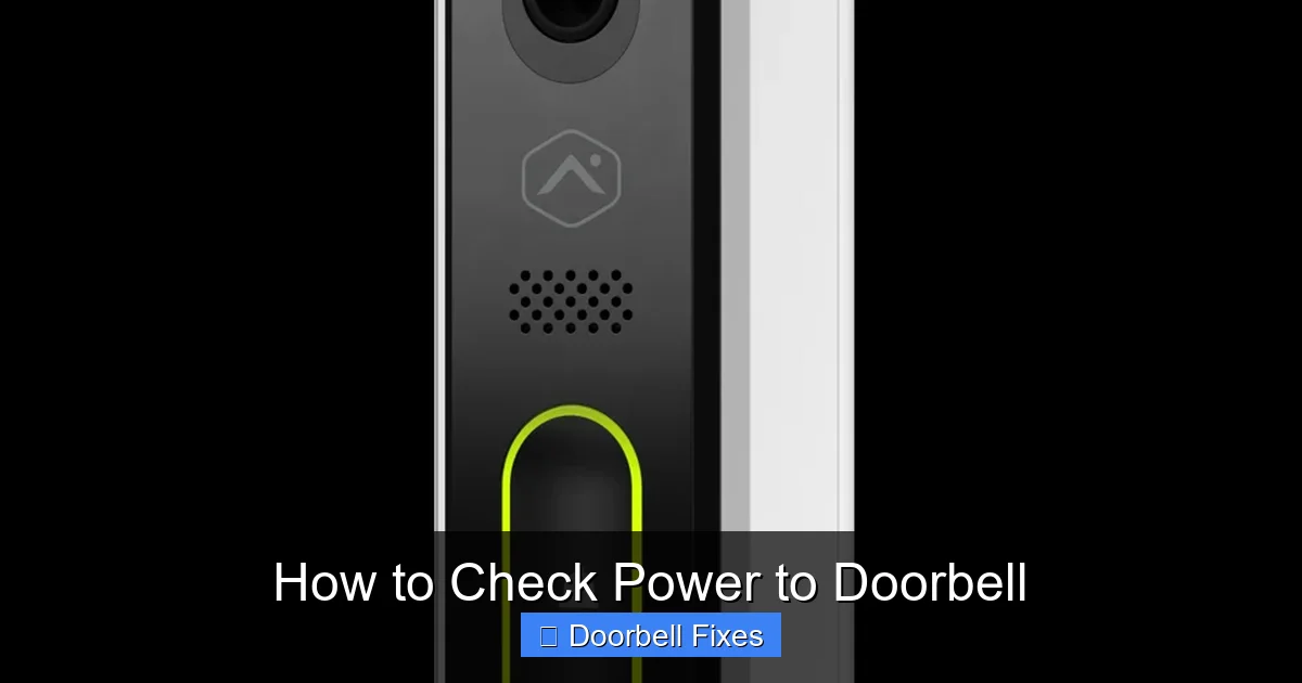 How to Check Power to Doorbell