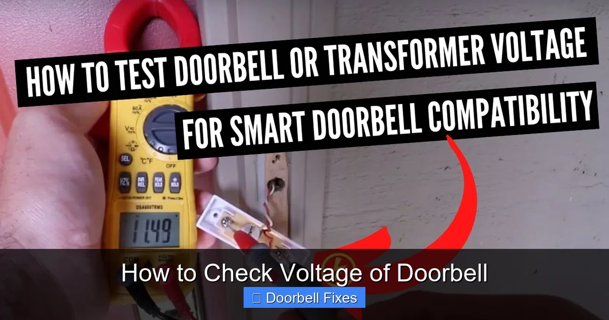 How to Check Voltage of Doorbell