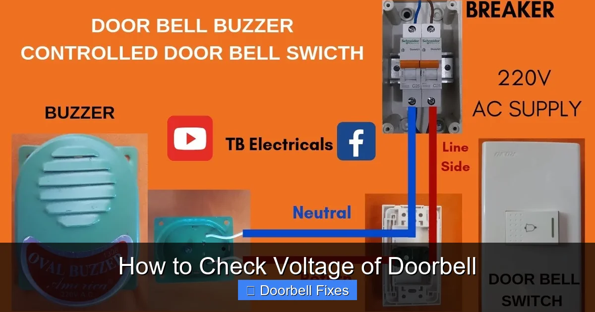 How to Check Voltage of Doorbell