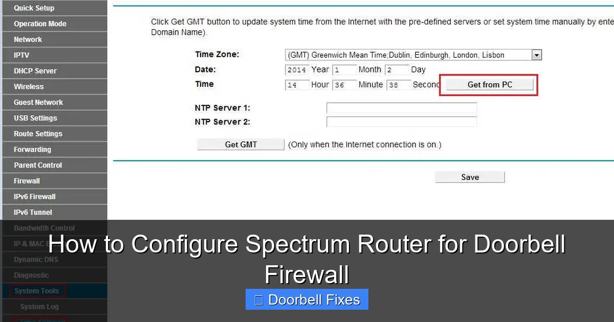 How to Configure Spectrum Router for Doorbell Firewall