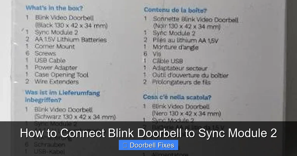 How to Connect Blink Doorbell to Sync Module 2