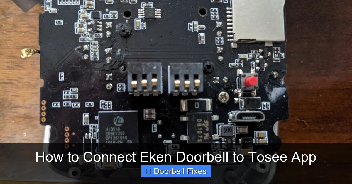 How to Connect Eken Doorbell to Tosee App