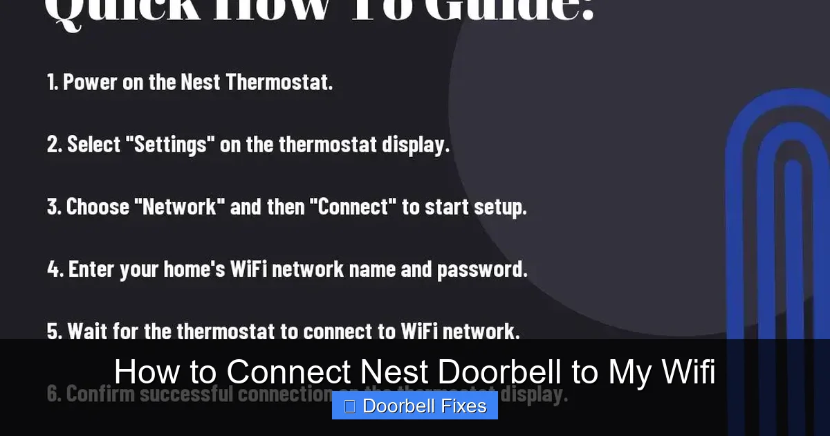 How to Connect Nest Doorbell to My Wifi