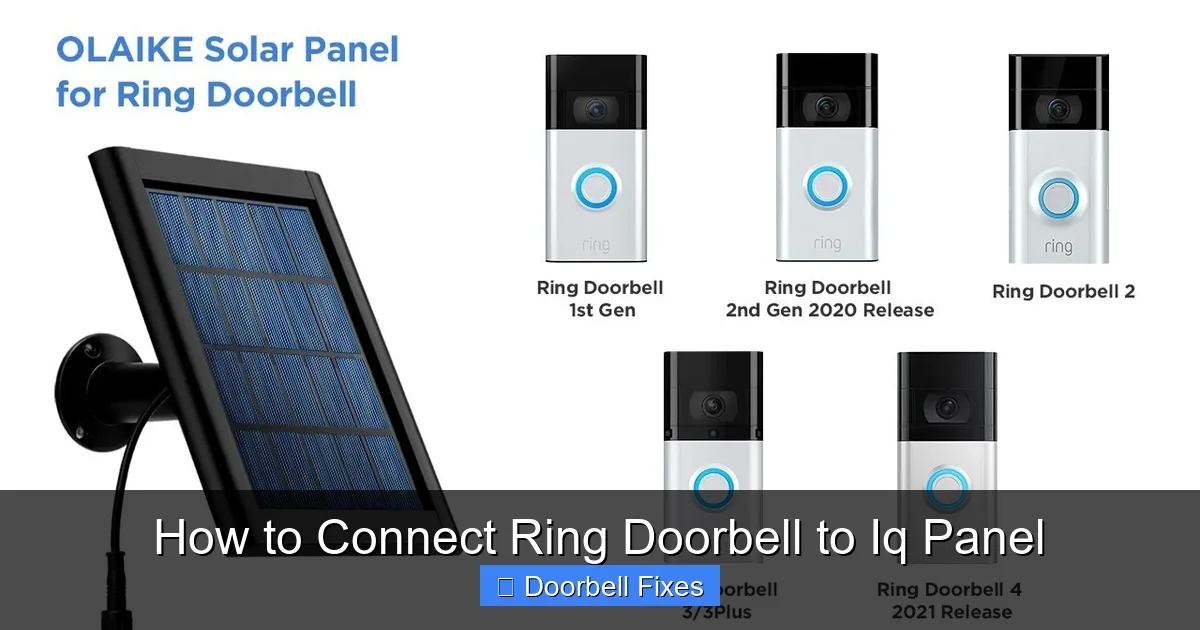 How to Connect Ring Doorbell to Iq Panel