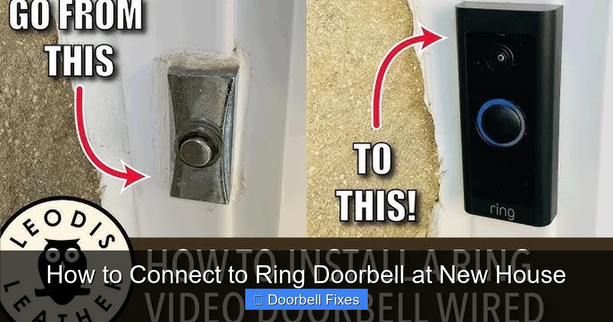 How to Connect to Ring Doorbell at New House