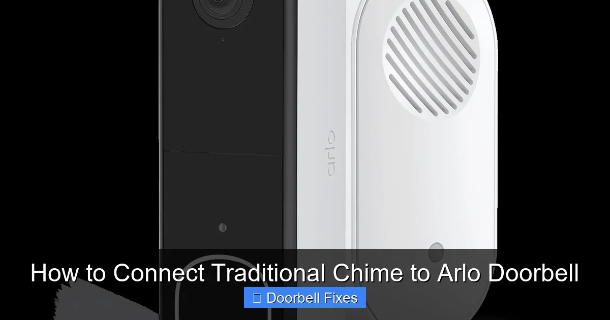 How to Connect Traditional Chime to Arlo Doorbell