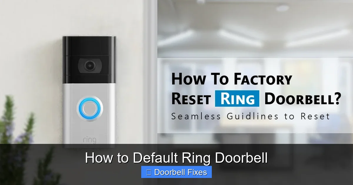 How to Default Ring Doorbell