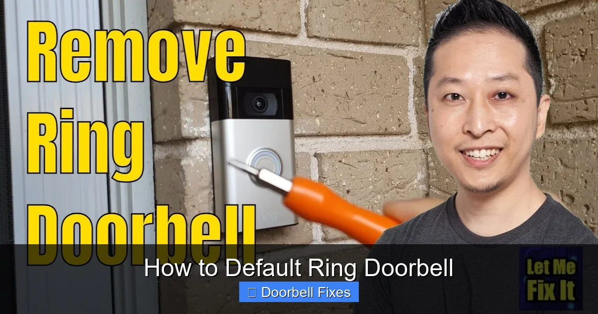 How to Default Ring Doorbell