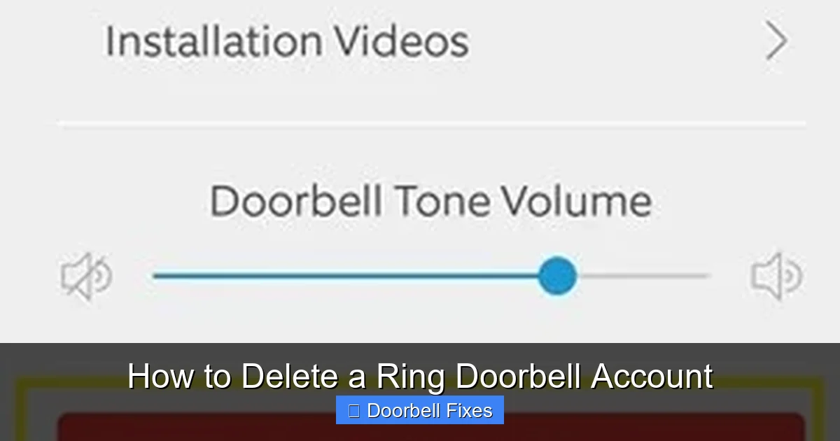 How to Delete a Ring Doorbell Account