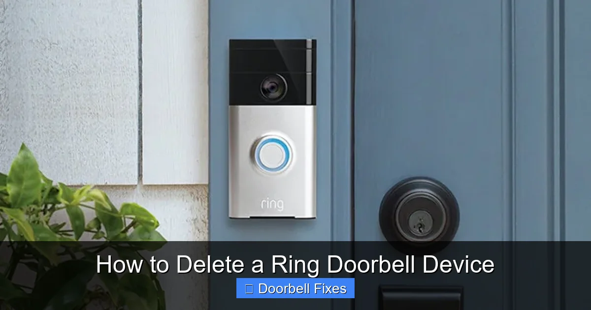 How to Delete a Ring Doorbell Device
