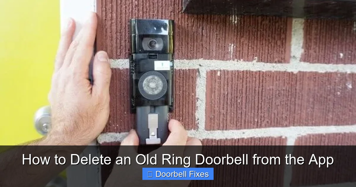 How to Delete an Old Ring Doorbell from the App