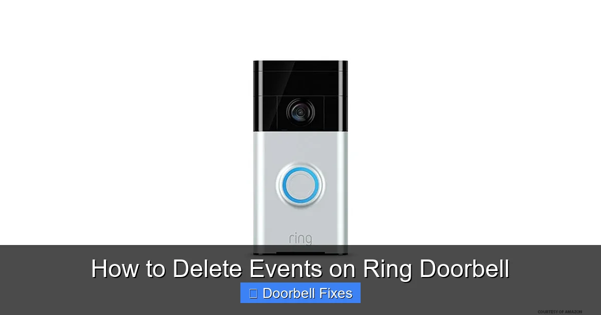 How to Delete Events on Ring Doorbell