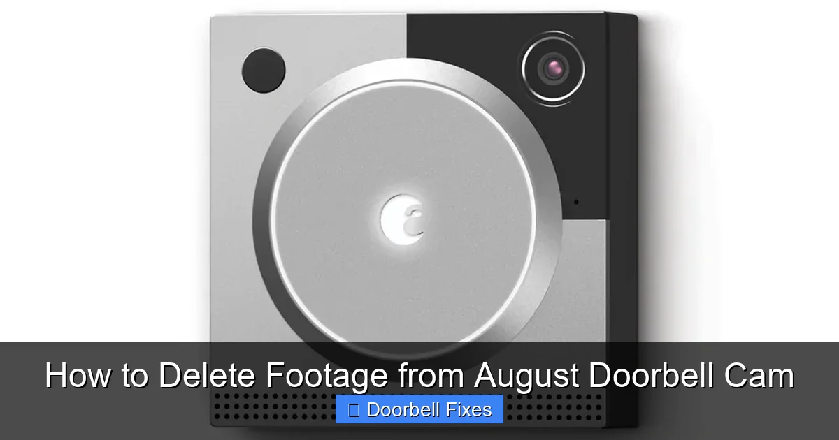 How to Delete Footage from August Doorbell Cam