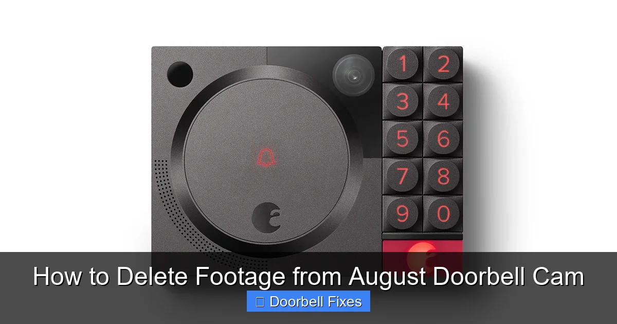 How to Delete Footage from August Doorbell Cam