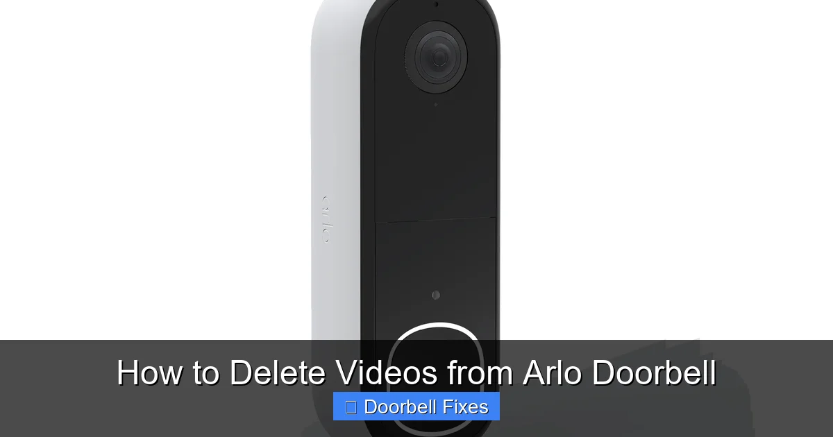 How to Delete Videos from Arlo Doorbell