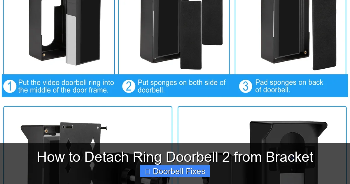 How to Detach Ring Doorbell 2 from Bracket