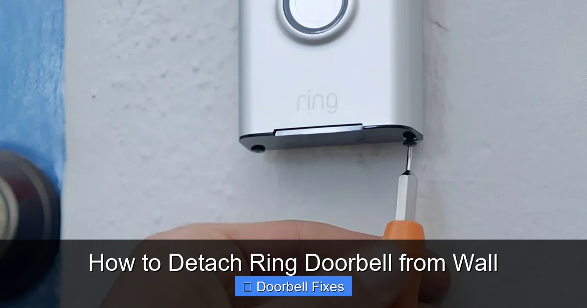 How to Detach Ring Doorbell from Wall