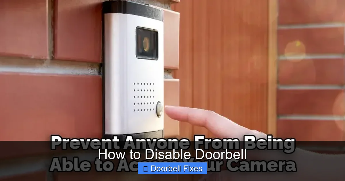 How to Disable Doorbell