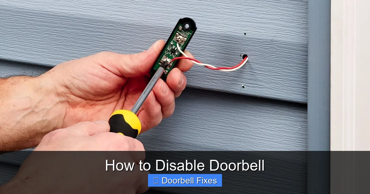 How to Disable Doorbell