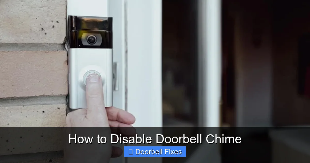 How to Disable Doorbell Chime