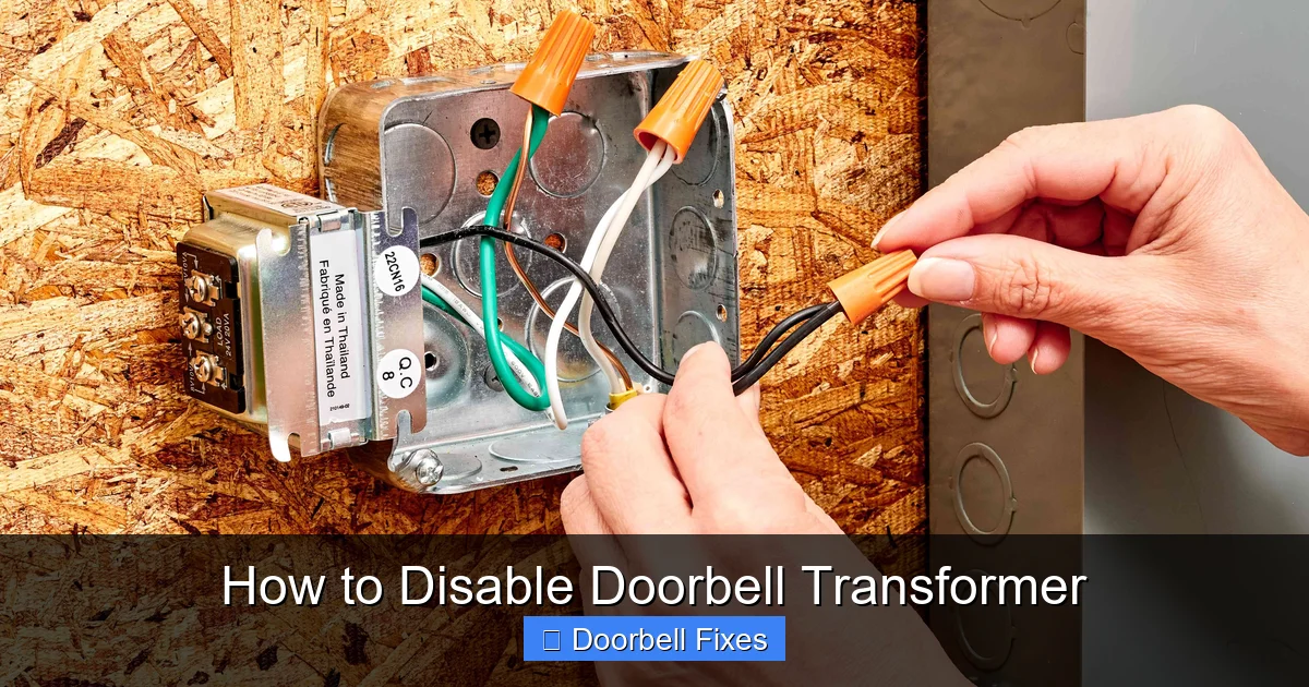 How to Disable Doorbell Transformer