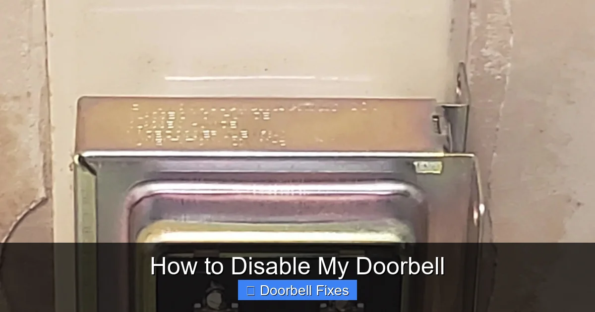 How to Disable My Doorbell