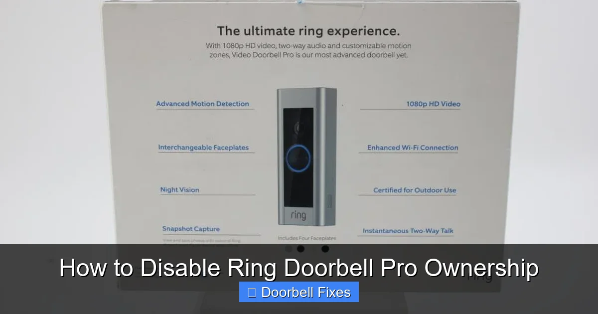 How to Disable Ring Doorbell Pro Ownership