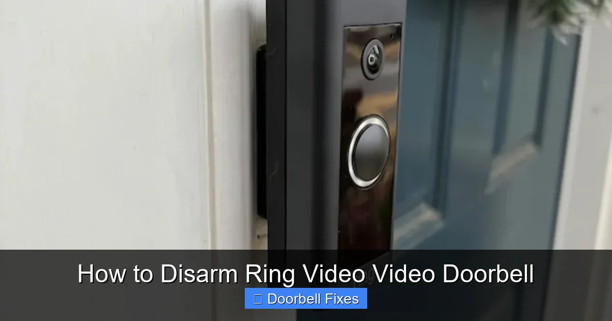 How to Disarm Ring Video Video Doorbell