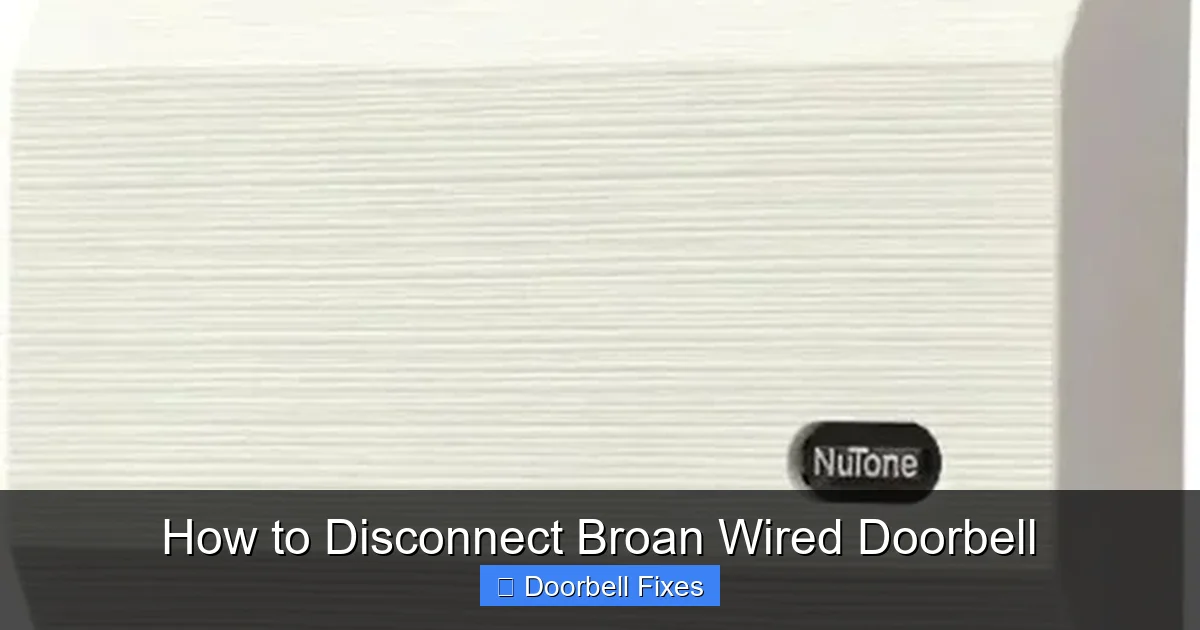 How to Disconnect Broan Wired Doorbell