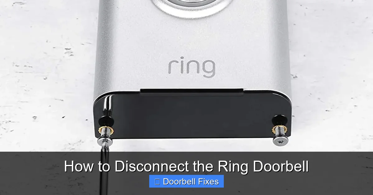 How to Disconnect the Ring Doorbell