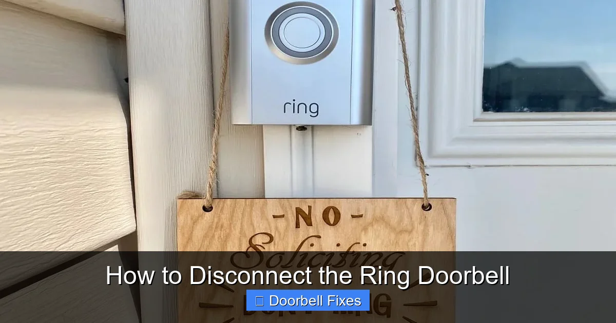 How to Disconnect the Ring Doorbell