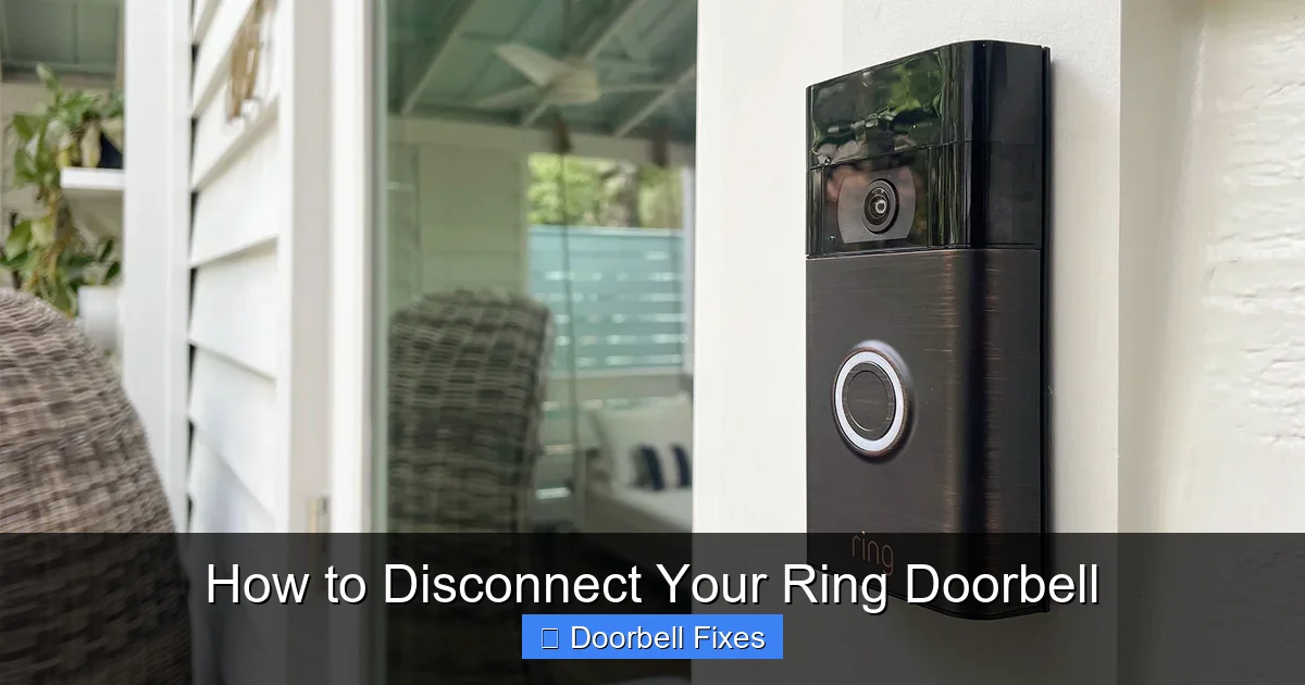How to Disconnect Your Ring Doorbell