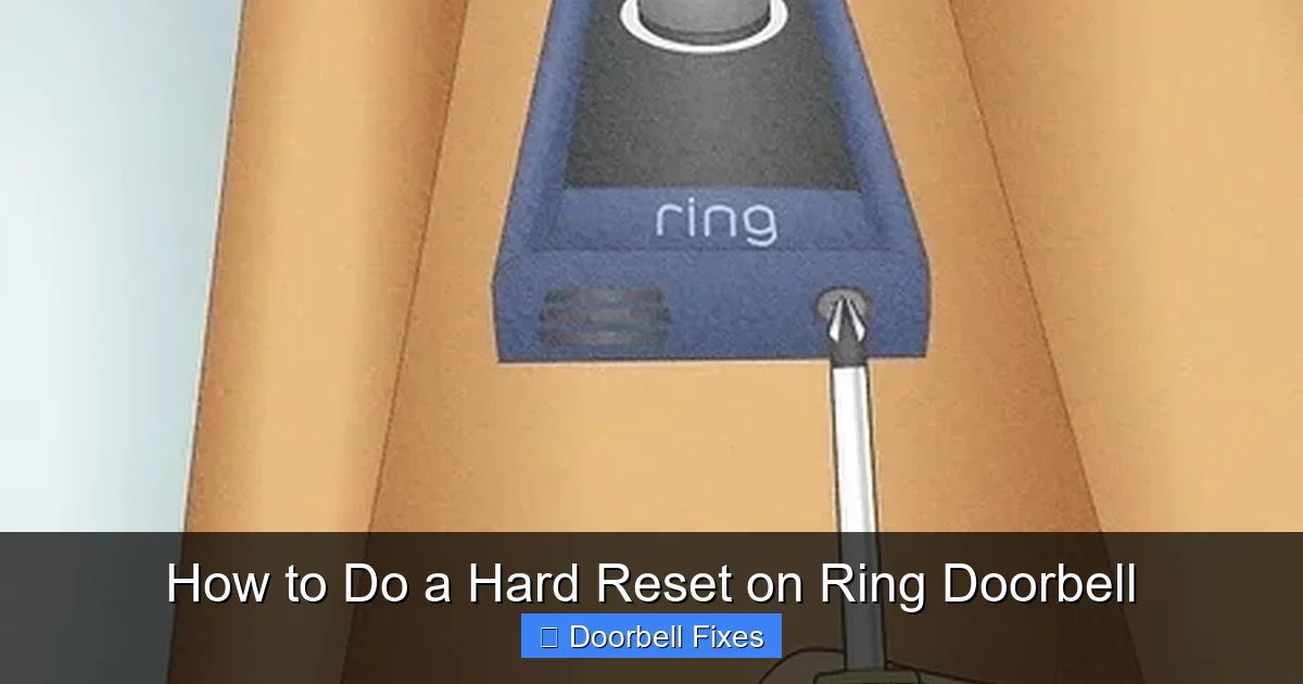How to Do a Hard Reset on Ring Doorbell