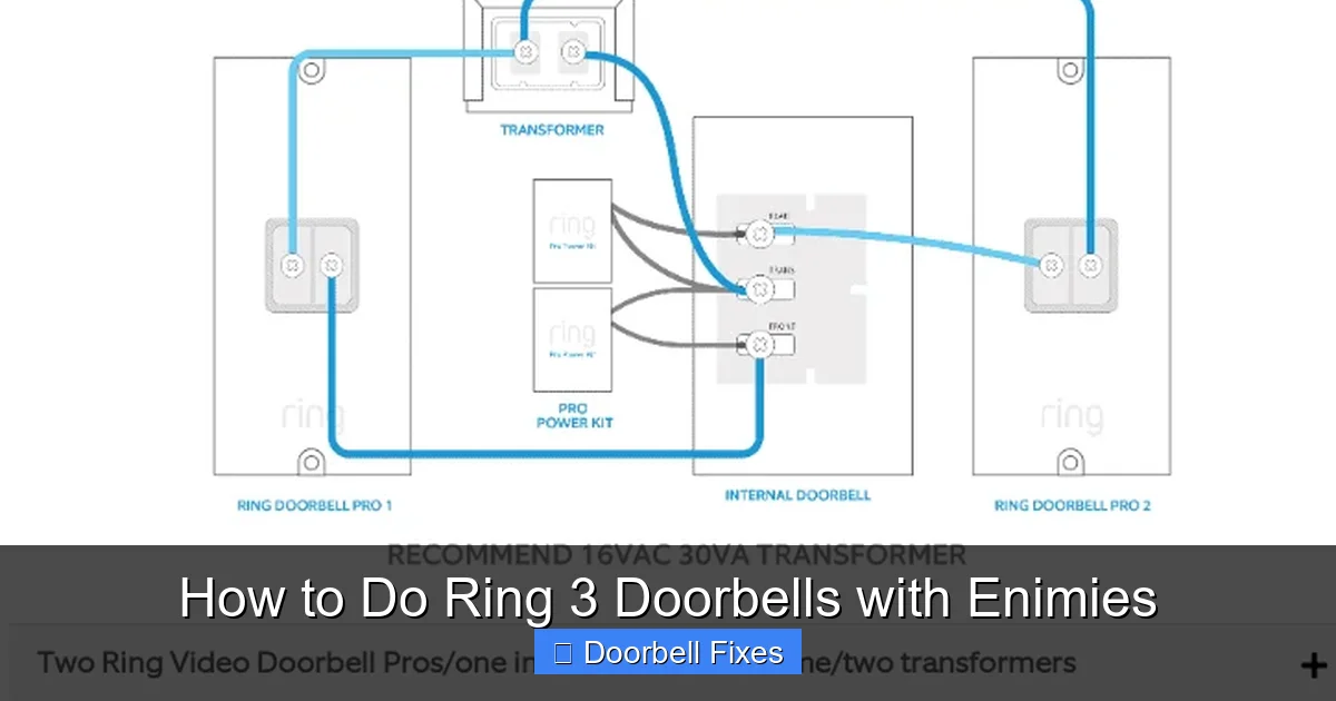 How to Do Ring 3 Doorbells with Enimies