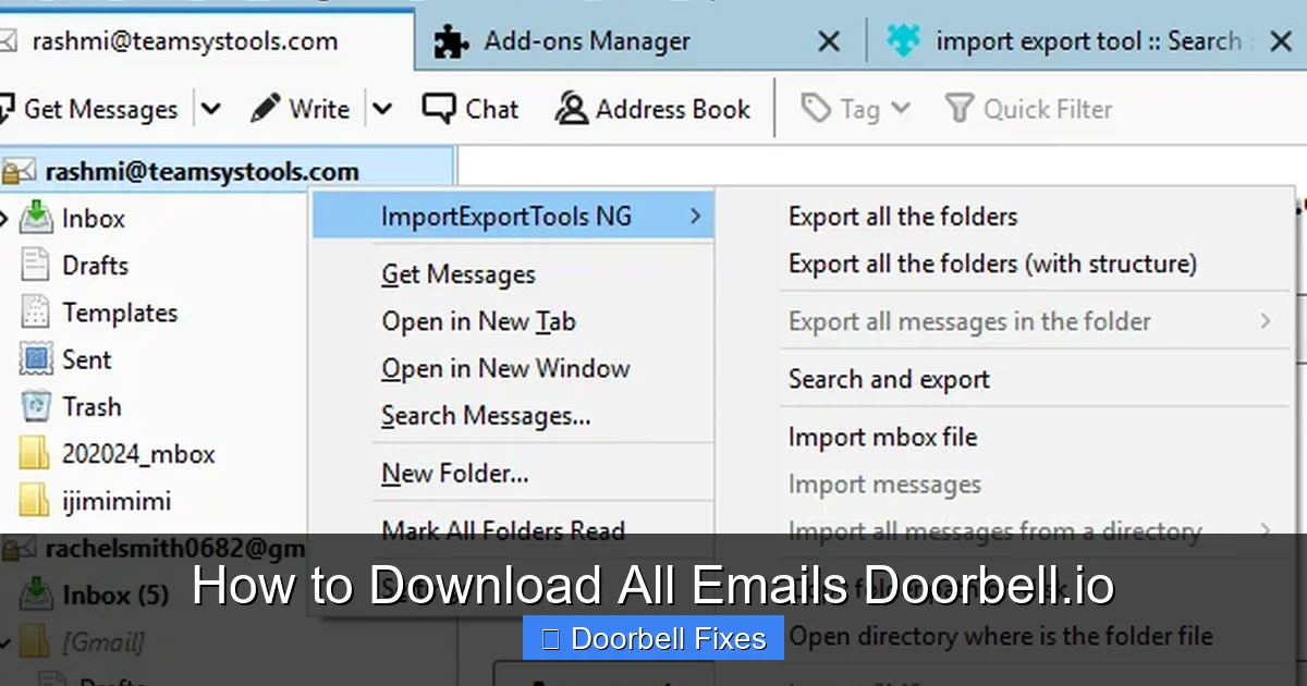 How to Download All Emails Doorbell.io
