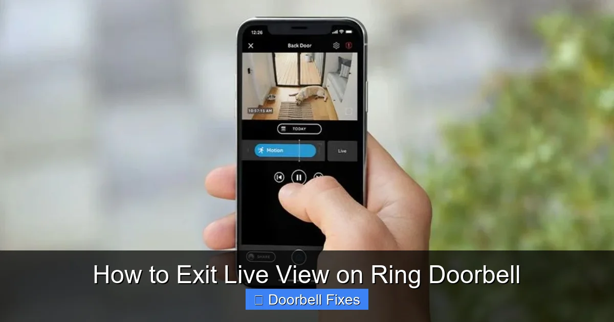 How to Exit Live View on Ring Doorbell