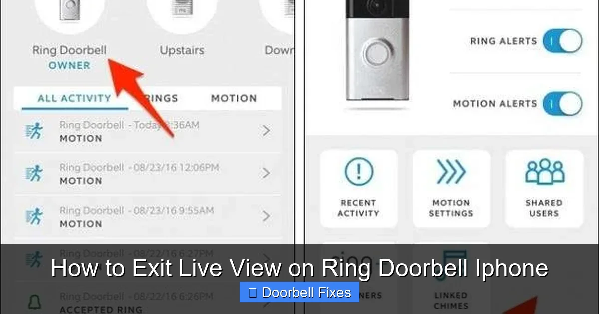 How to Exit Live View on Ring Doorbell Iphone
