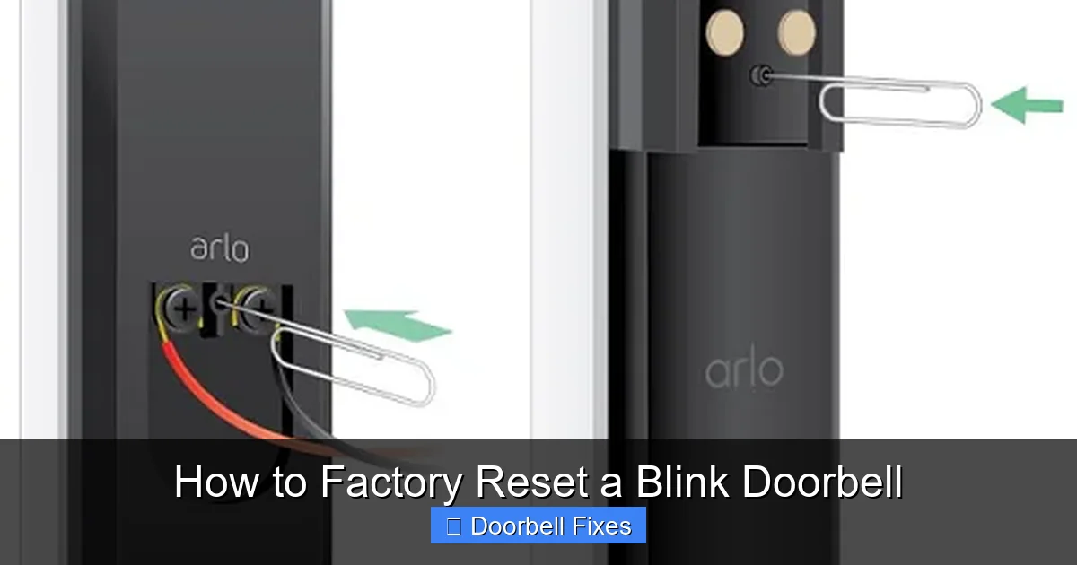 How to Factory Reset a Blink Doorbell