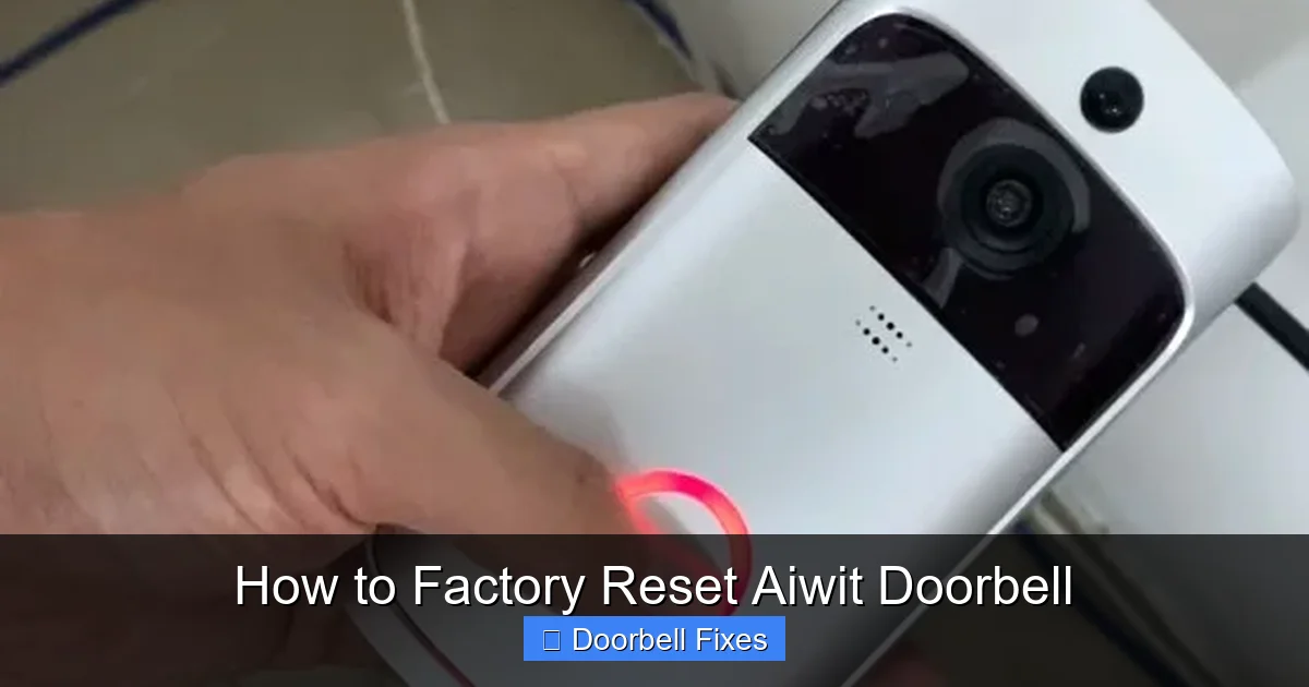 How to Factory Reset Aiwit Doorbell