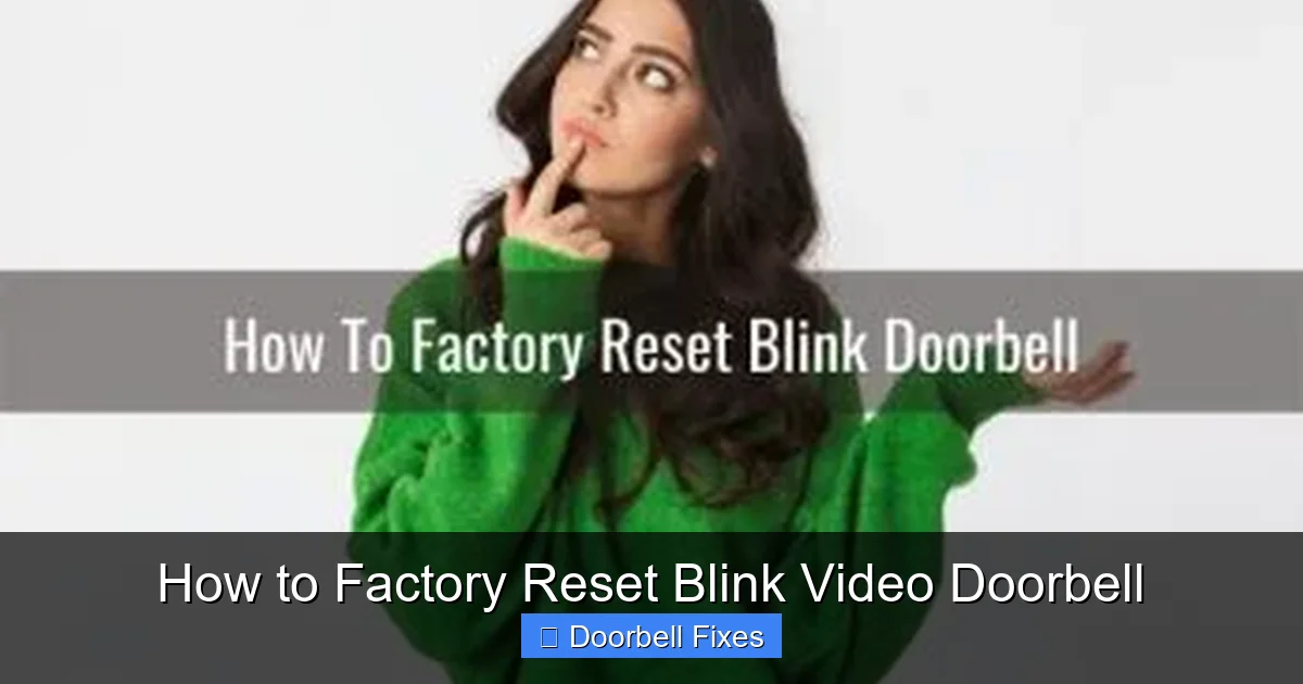 How to Factory Reset Blink Video Doorbell