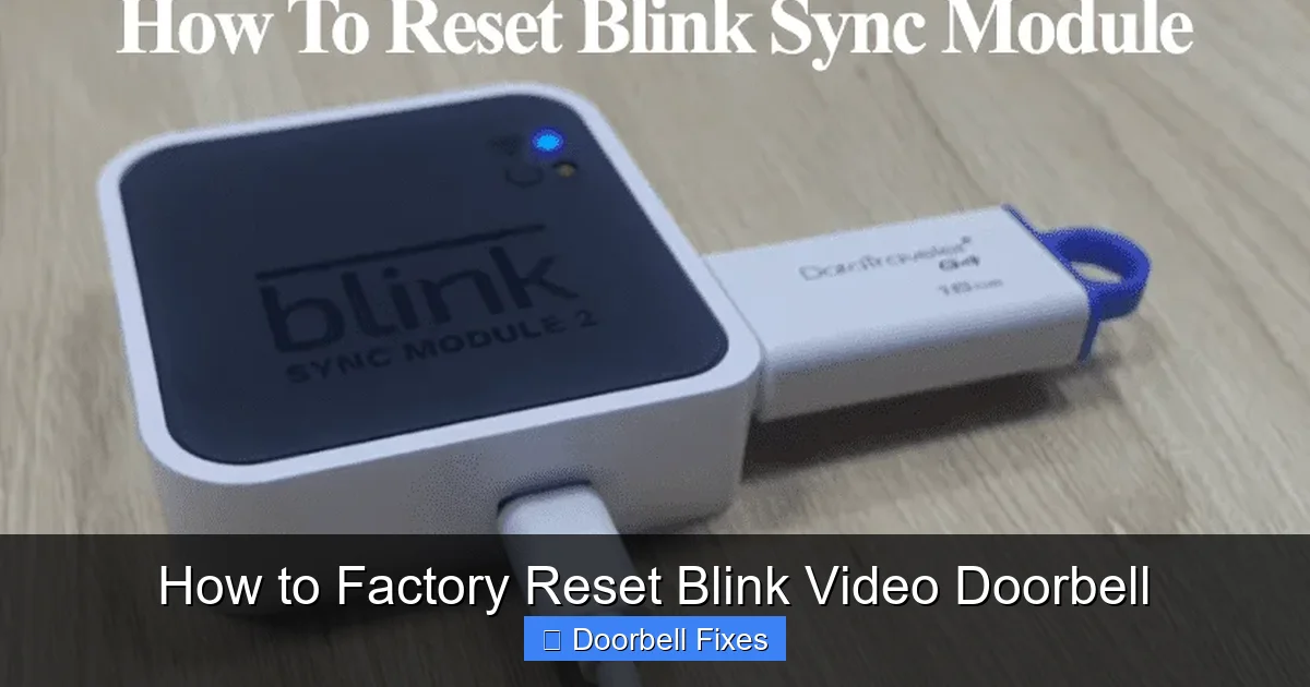 How to Factory Reset Blink Video Doorbell