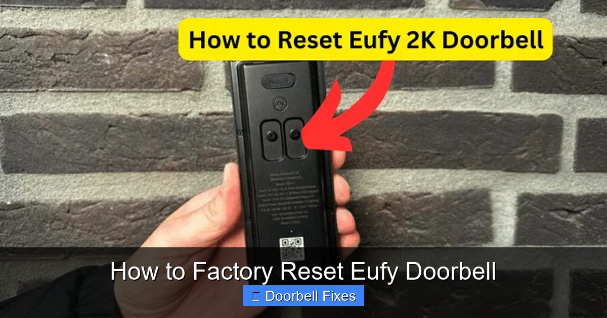 How to Factory Reset Eufy Doorbell