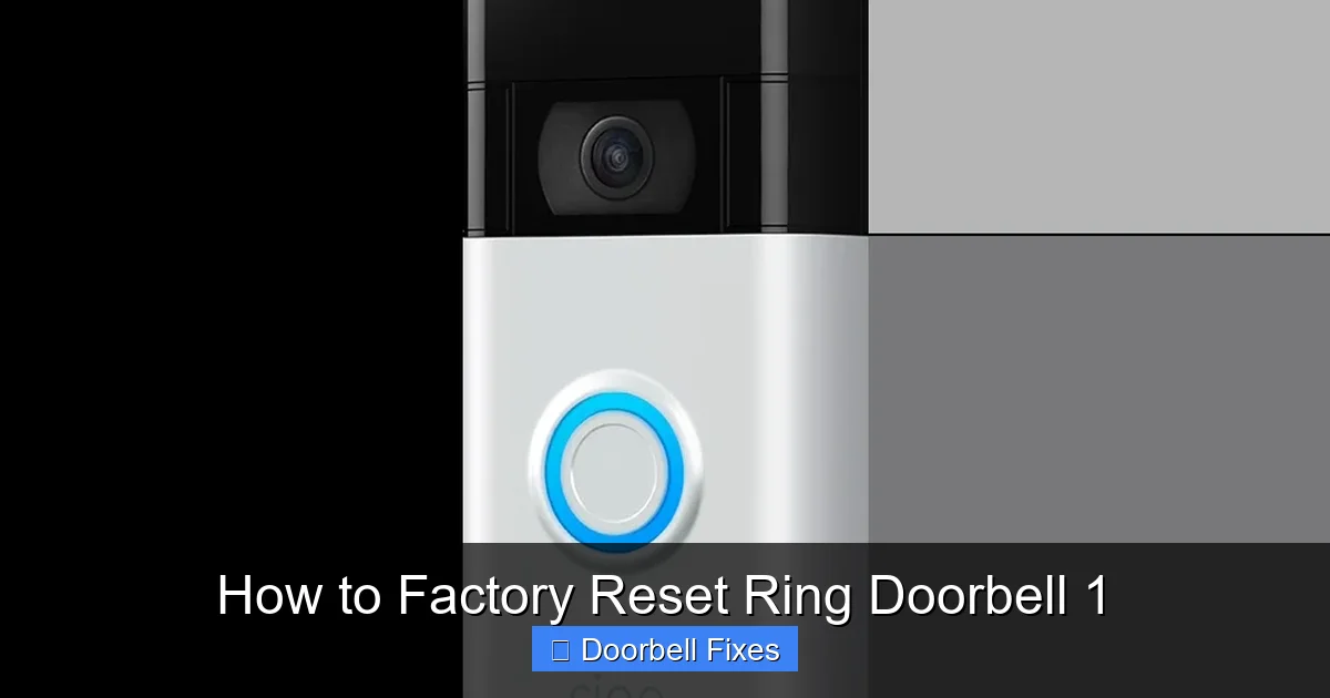 How to Factory Reset Ring Doorbell 1
