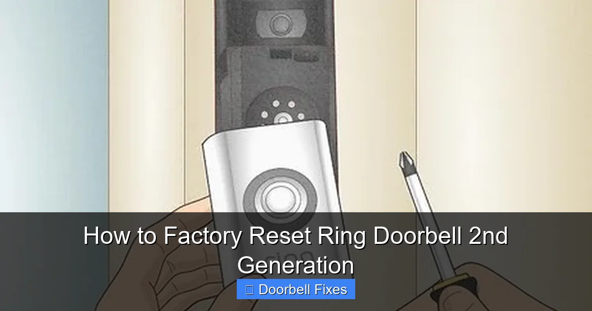 How to Factory Reset Ring Doorbell 2nd Generation