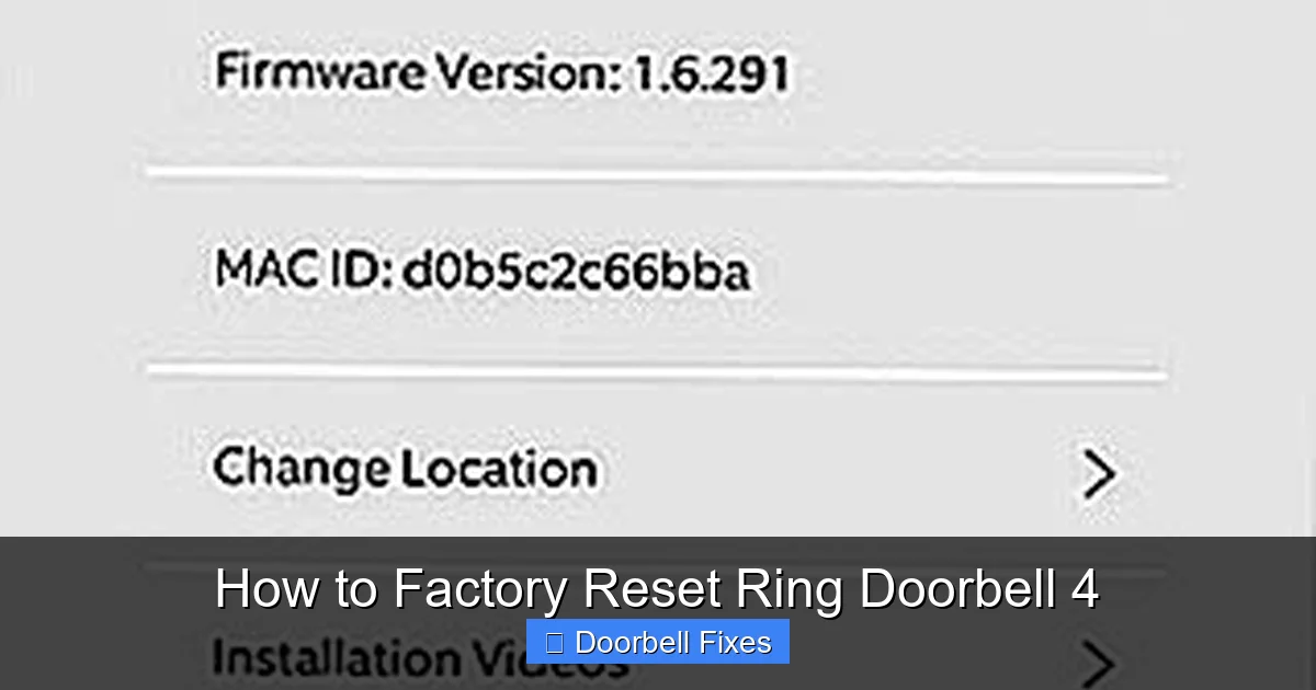 How to Factory Reset Ring Doorbell 4