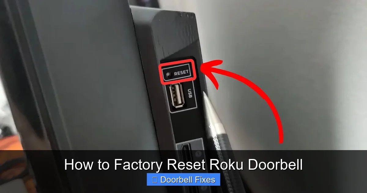 How to Factory Reset Roku Doorbell