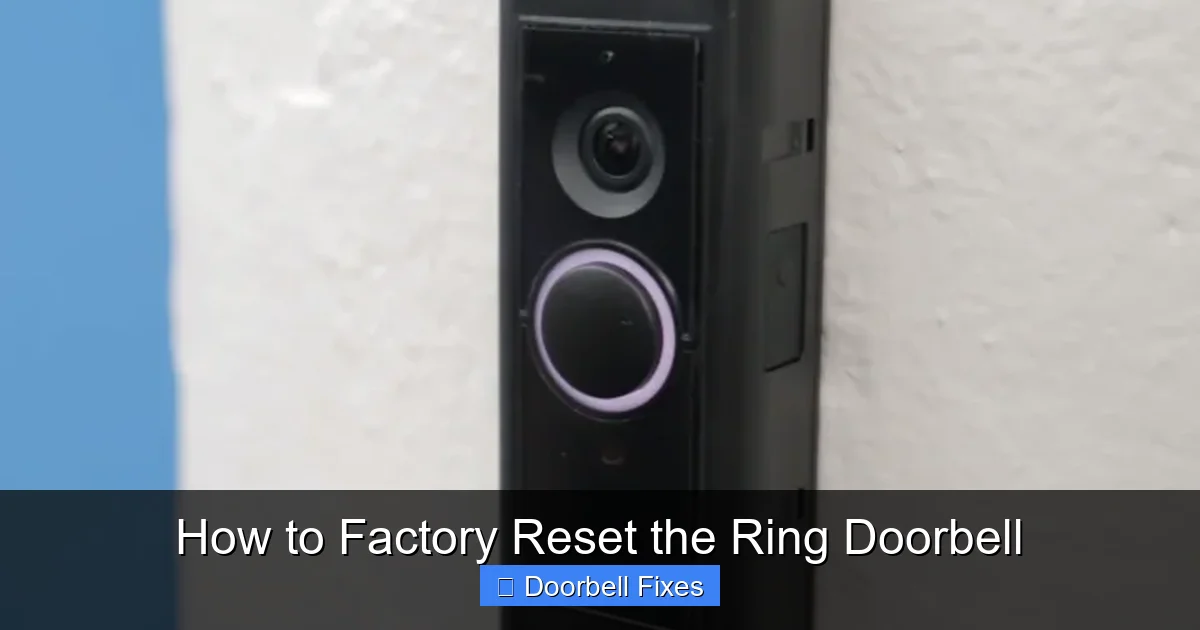 How to Factory Reset the Ring Doorbell